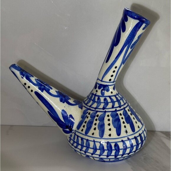 Spanish Granada Art Pottery Ewer Pitcher Vase Spain Decor 9"x4" - Picture 1 of 6